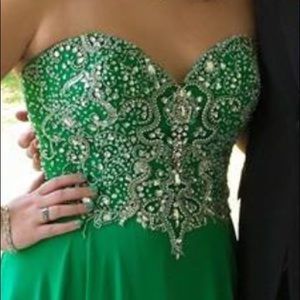 kelly green homecoming dress